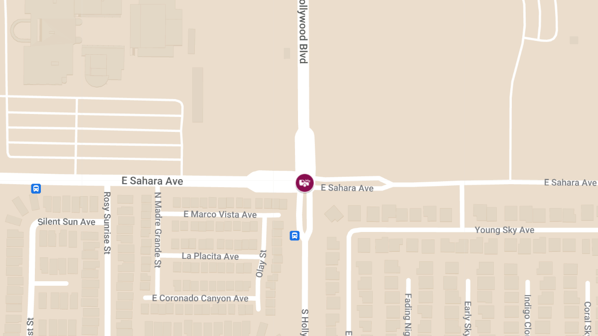 Car Crash with Injuries at S Hollywood Blvd and E Sahara Ave