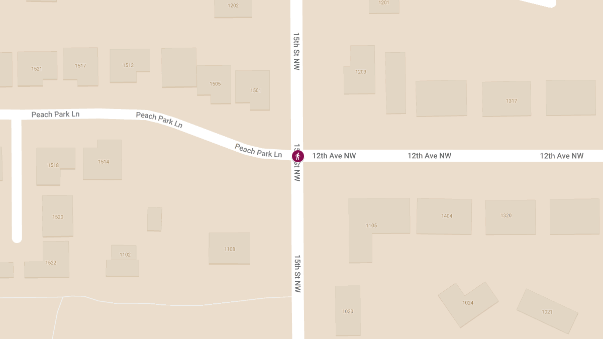Car-Pedestrian Crash Injures Two Near 12th Ave NW and 15th St NW