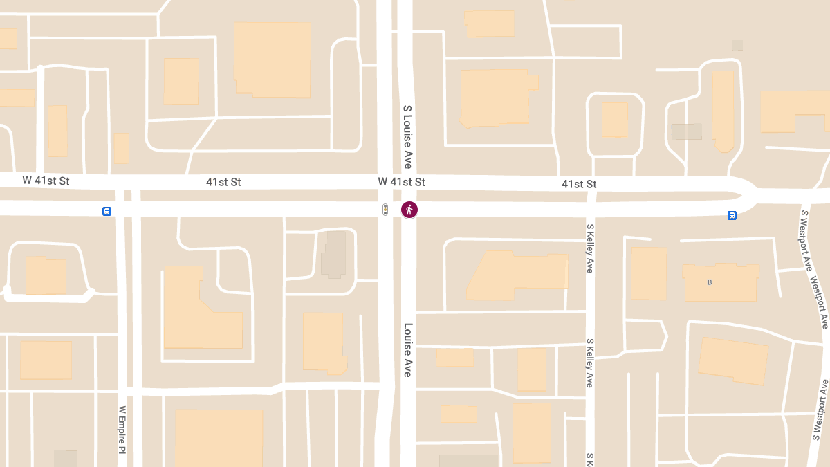 Car vs Pedestrian Injury Accident at West 41st St & South Louise Ave
