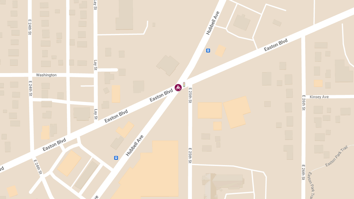 Car vs. Motorcycle Injury Crash at Hubbell Ave and Easton Blvd