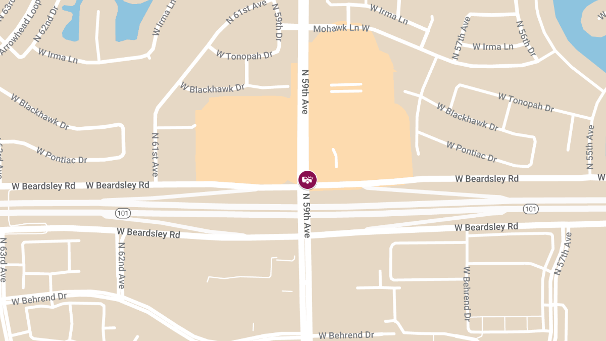 Collision Causes Injury on Loop 101 at 59th Ave