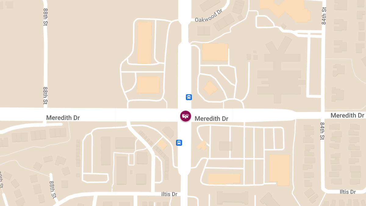Collision Injury at 86th St & Meredith Dr