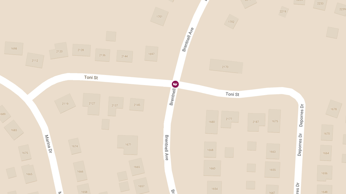 Collision With Injuries at Brentnell Ave & Toni St