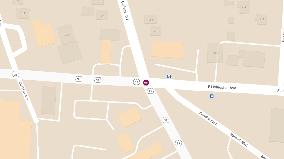 Collision With Injuries at E Livingston Ave & College Ave