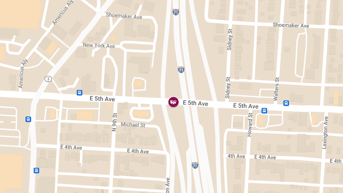 Collision With Injuries at Exxon Station on E 5th Ave