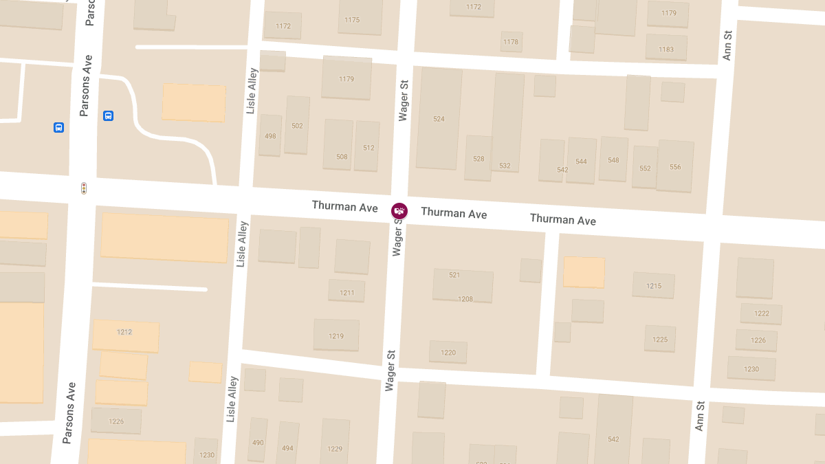 Collision With Injuries at Thurman Ave & Wager St