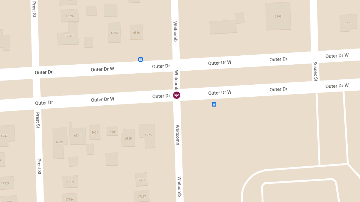 Collision With Injuries at W Outer Dr & Whitcomb St