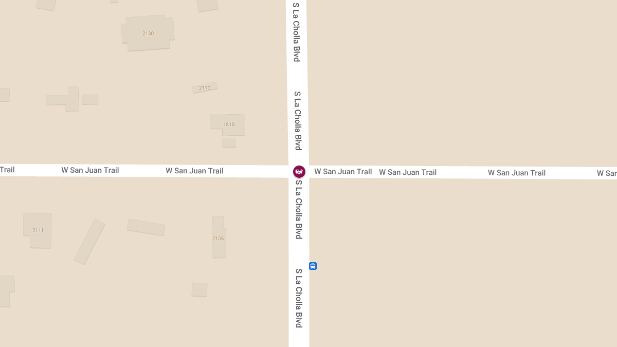 Collision with Injuries at W San Juan Trl and S La Cholla Blvd