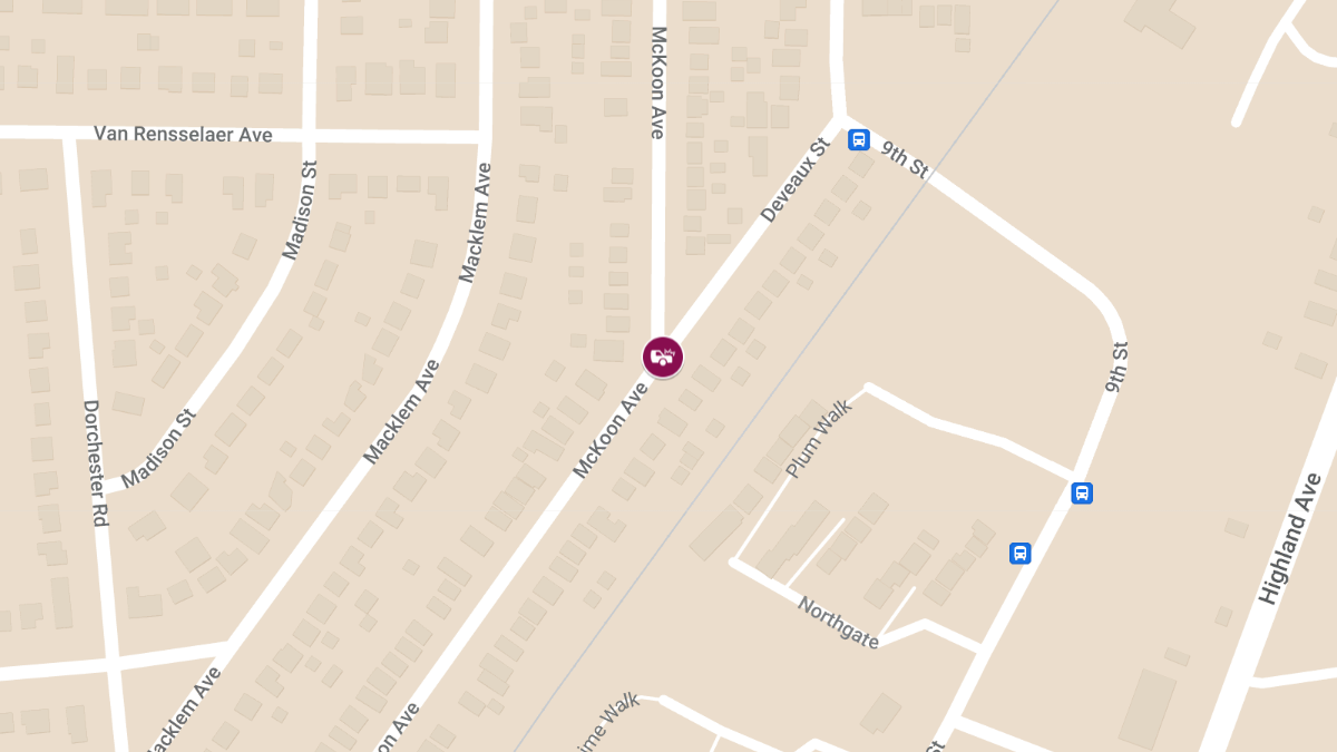 Collision at 3003 McKoon Ave