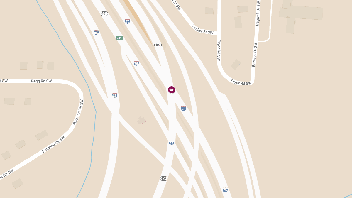 Collision at I-75 S & I-85 N in Midtown Leads to Injuries
