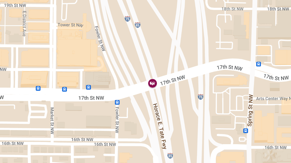Collision at I-85 S & 17th St NW Causes Injuries