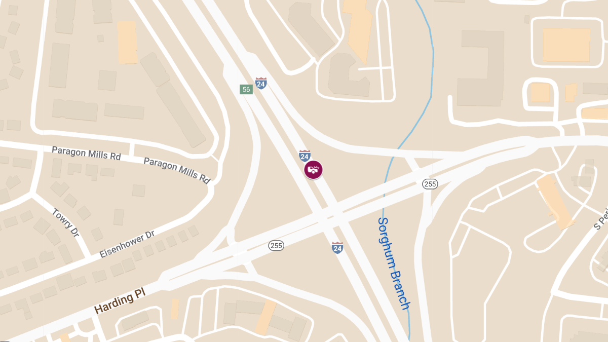 Collision on I-24 W at Exit 56 Harding Pl Results in Injuries