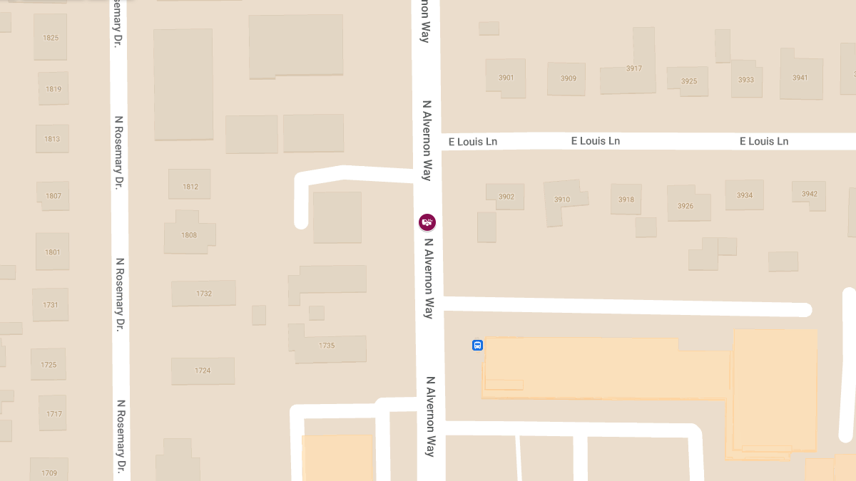 Collision with Injuries at 1735 North Alvernon Way