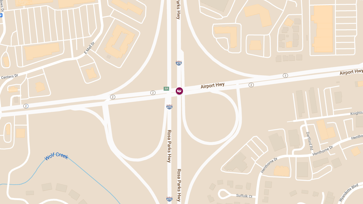 Collision with Injuries at Airport Hwy & I-475 N