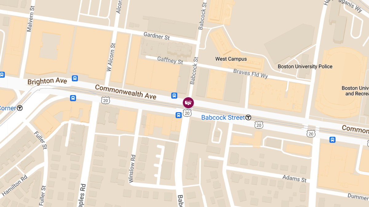 Collision with Injuries at Babcock St & Commonwealth Ave in Coolidge Corner