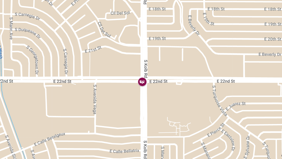 Collision with Injuries at E 22nd St & Kolb Rd