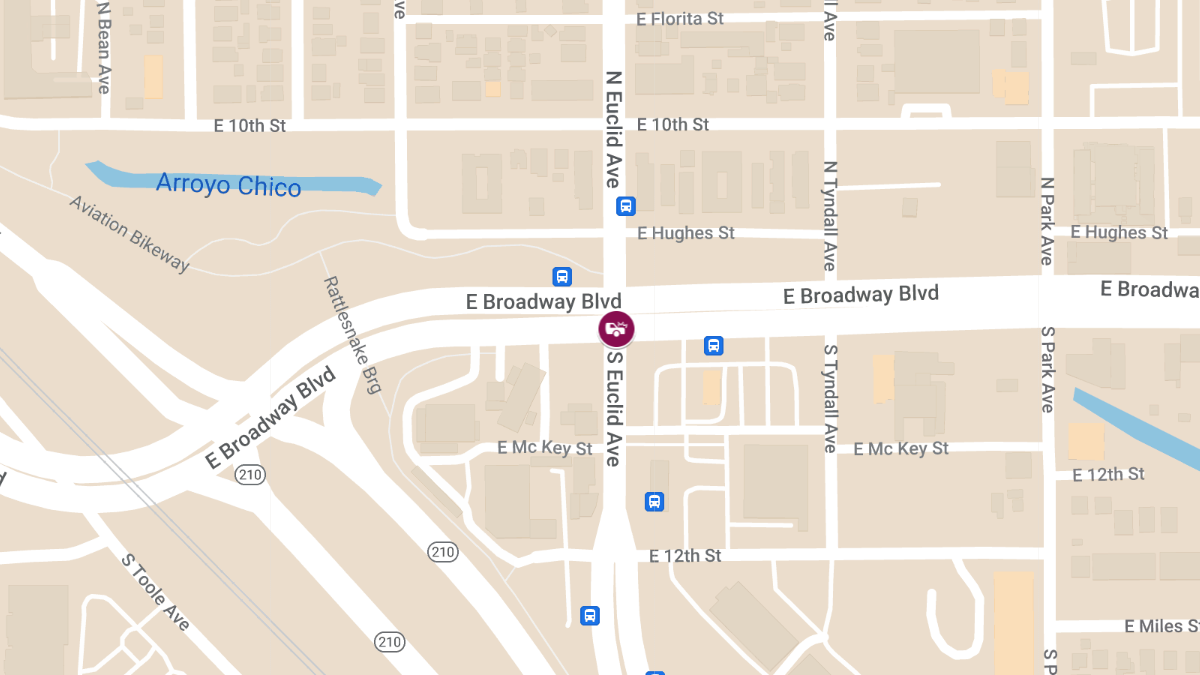 Collision with Injuries at E Broadway Blvd & N Euclid Ave