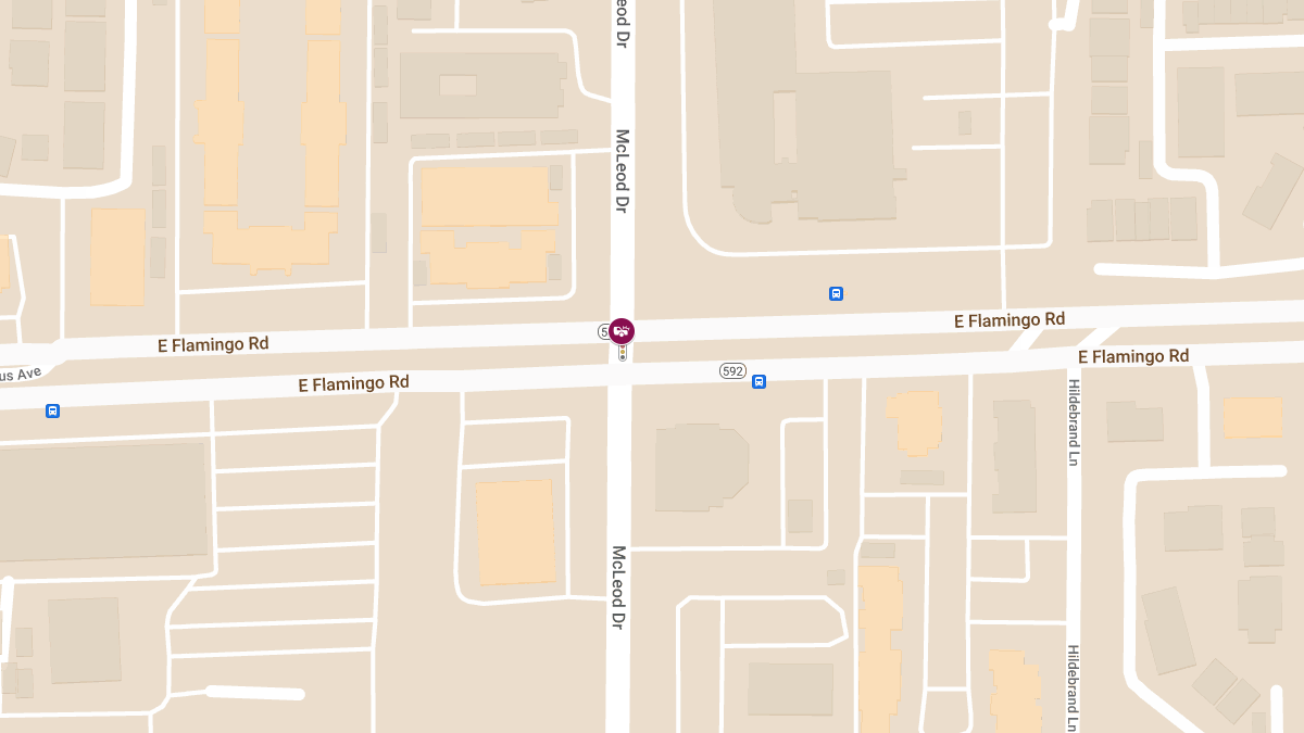 Collision with Injuries at E Flamingo Rd & McLeod Dr