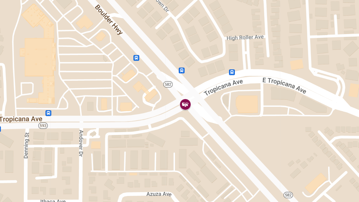 Collision with Injuries at E Tropicana Ave and Boulder Hwy