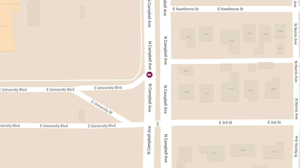Collision with Injuries at E University Blvd & N Campbell Ave