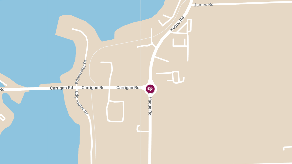 Collision with Injuries at Hague Rd & Carrigan Rd