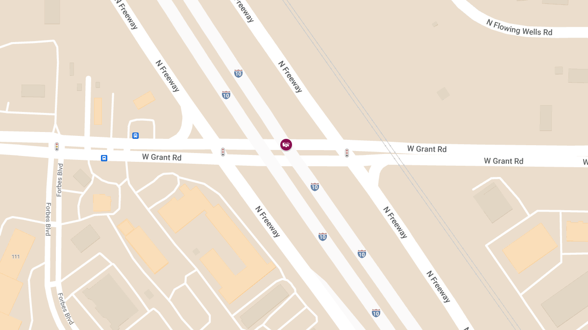 Collision with Injuries at I-10 E & W Grant Rd