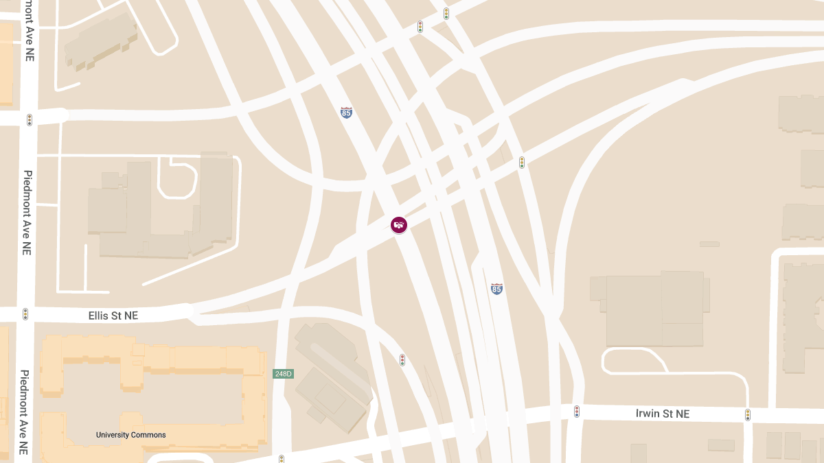 Collision with Injuries at I-75 S & Ellis St NE