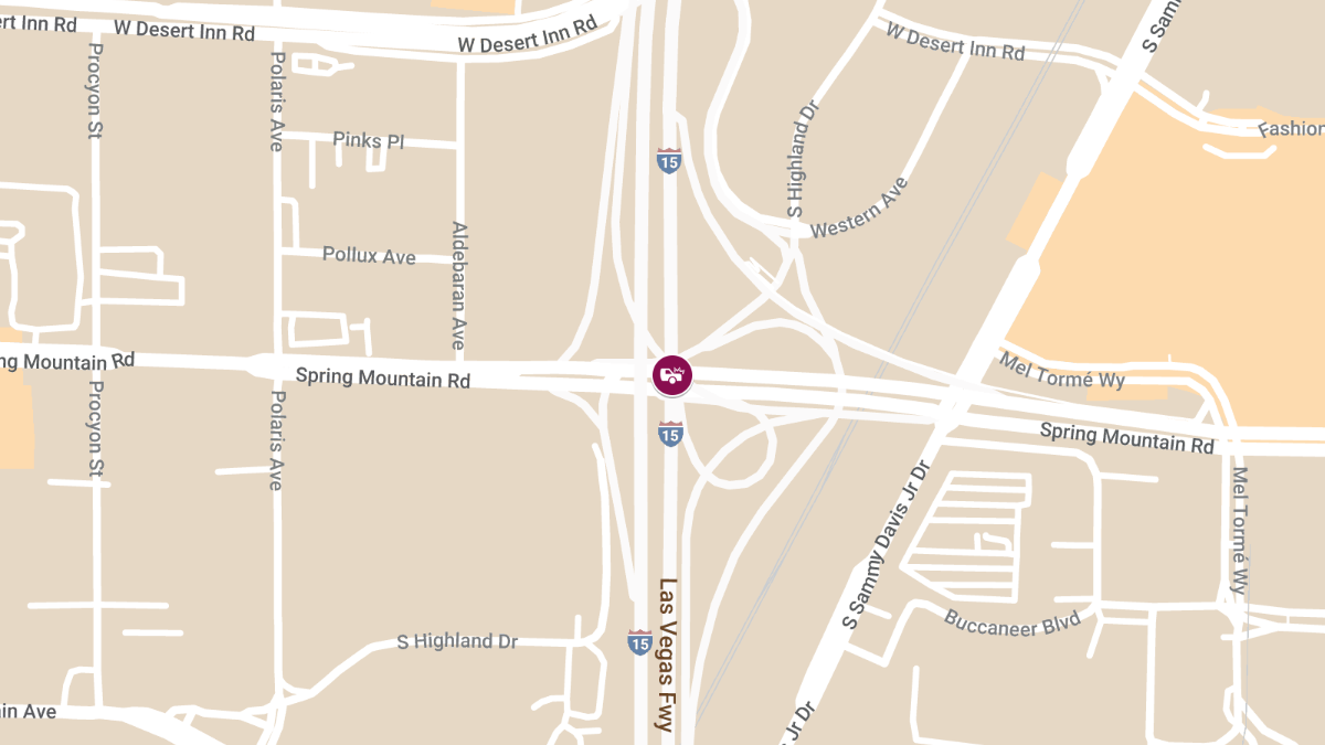 Collision with Injuries at IR15 N and Spring Mountain Rd