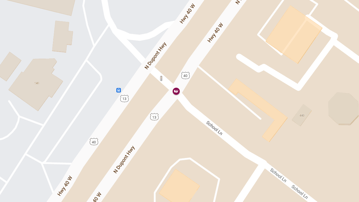Collision with Injuries at N Dupont Hwy & School Ln Following Pursuit