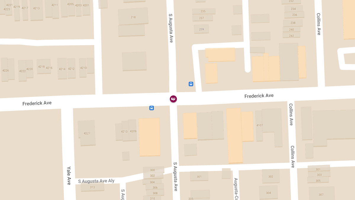 Collision with Injuries at S Augusta Ave & Frederick Ave