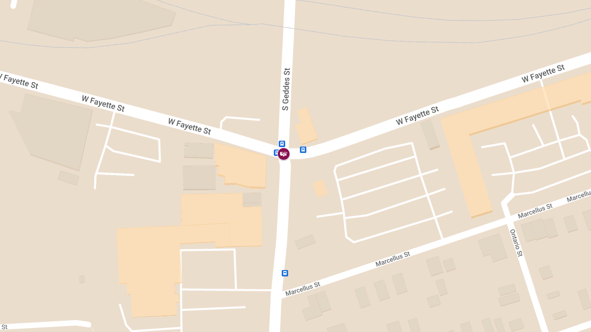 Collision with Injuries at S Geddes St NBSB & West Fayette St