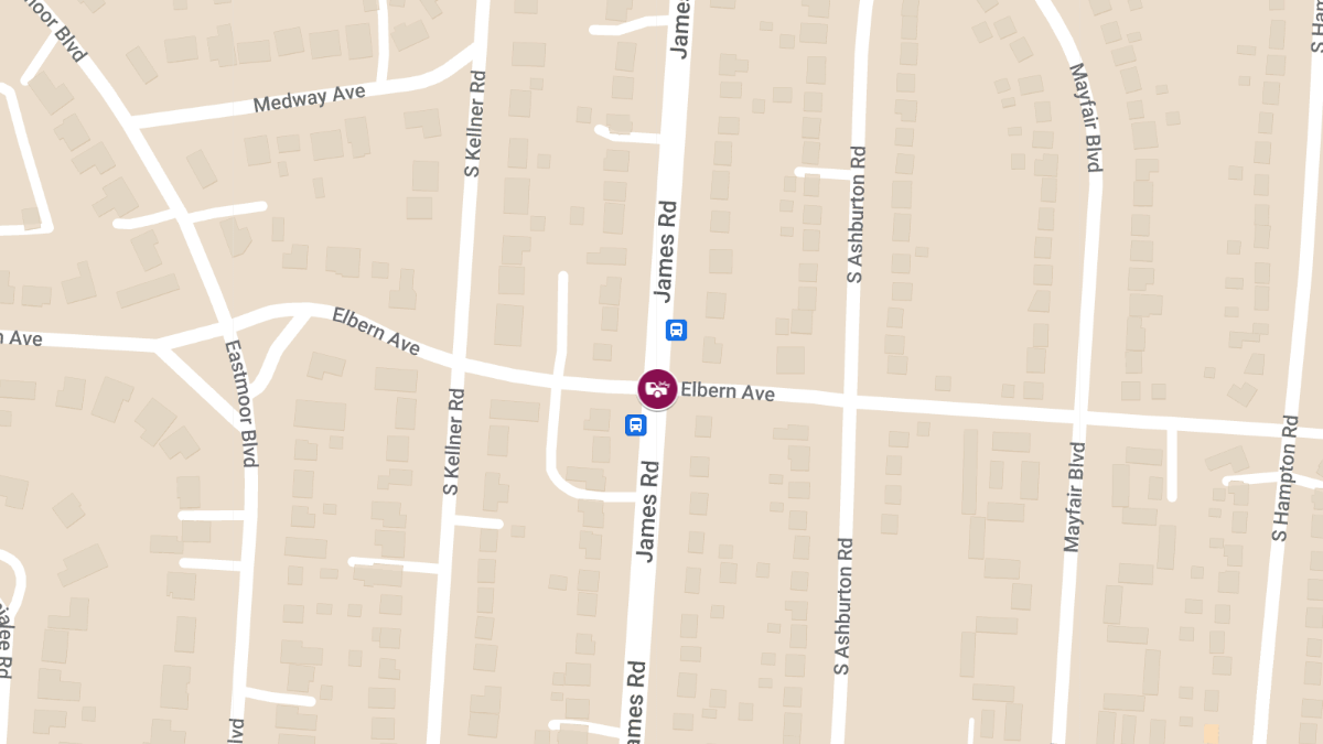 Collision with Injuries at S James Rd & Elbern Ave