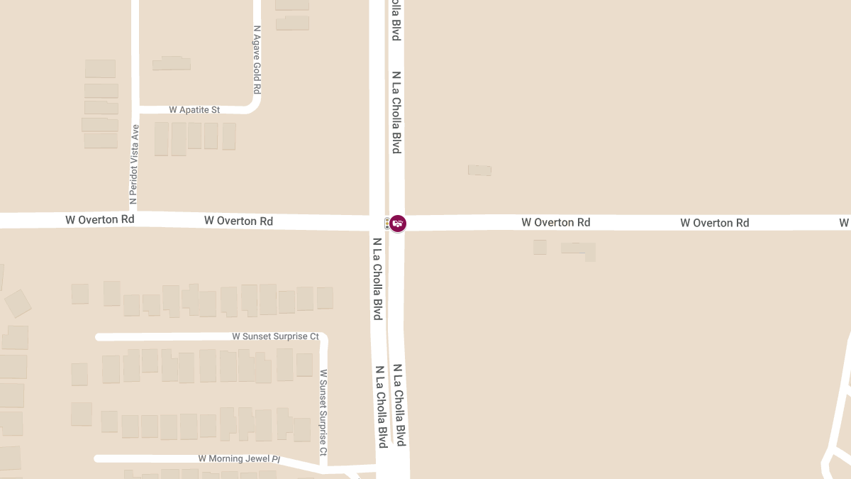 Collision with Injuries at W Overton Rd & N La Cholla Blvd