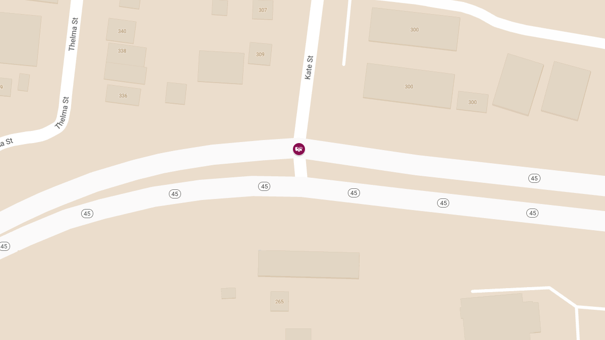 Collision with Injuries on State Rt 45 at Kate St