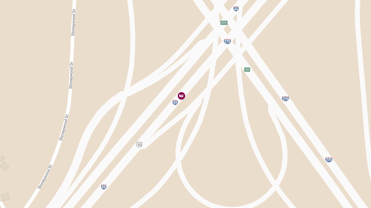 Collision with Injuries on WB I-44 West of I-270