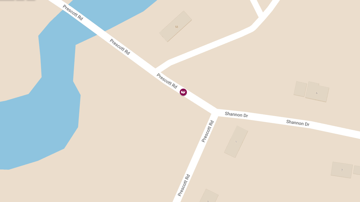 Collision with Injury at 53 Prescott Rd