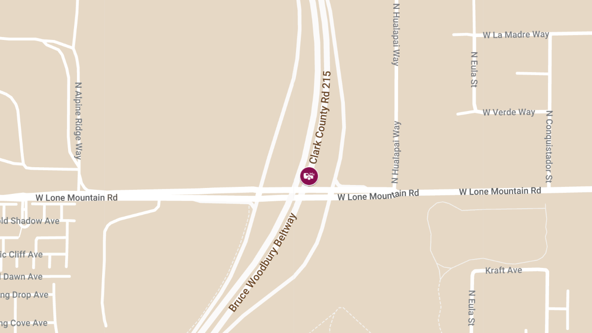 Collsion with Injuries on CC-215 S near W Lone Mountain Rd
