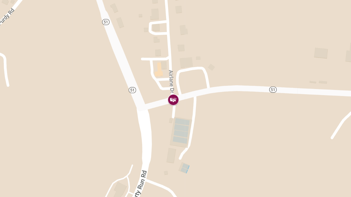 Crash With Injuries at Airlane Dr & Stoops Ferry Rd