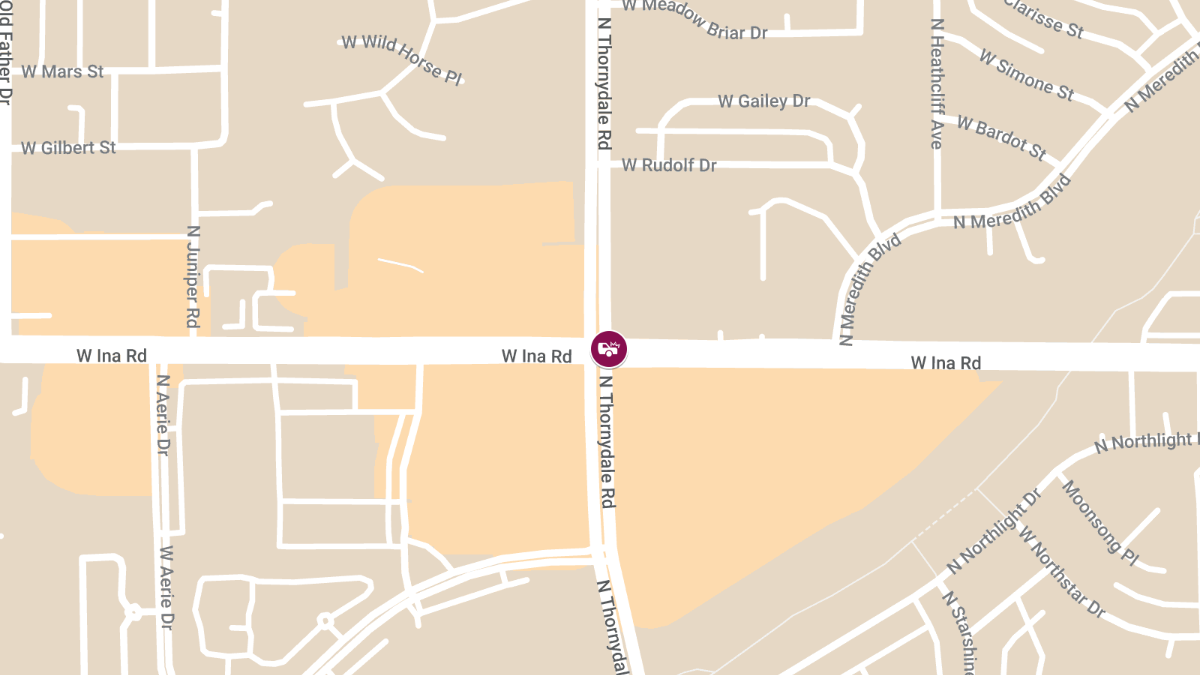 Crash With Injuries at Ina Rd & Thornydale Rd, In Front of Target