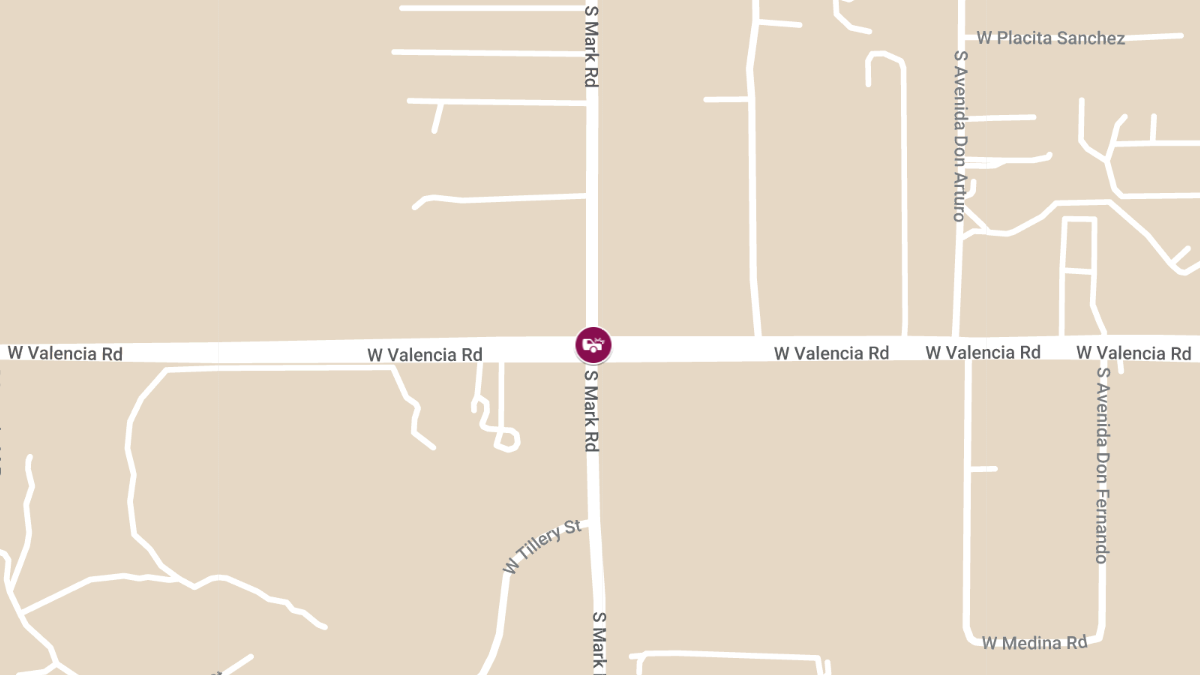 Crash With Injuries at Valencia Rd & Mark Rd