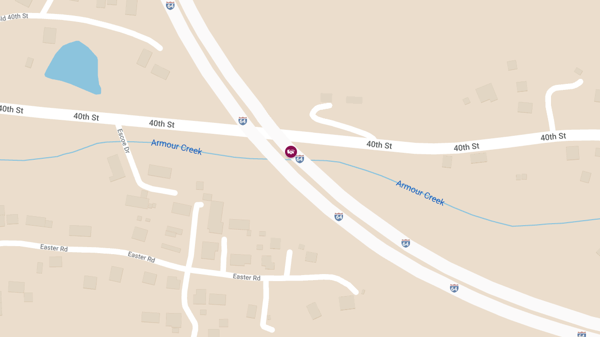 Crash With Injuries on I-64W at MM 49