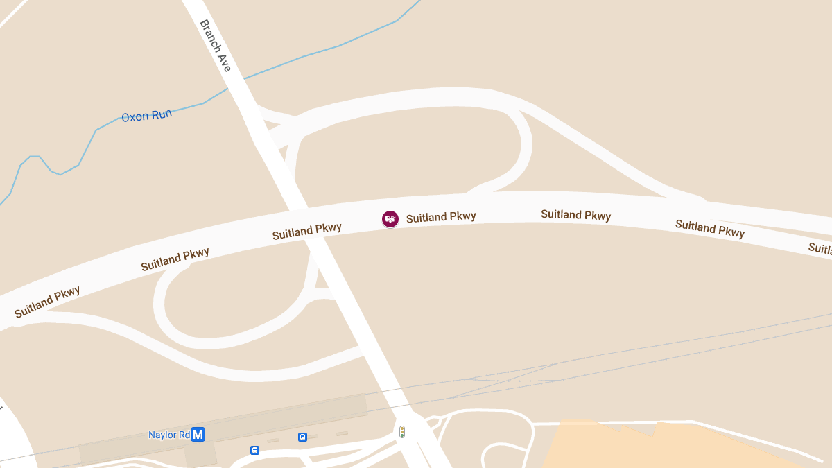 Crash With Injury on Suitland Parkway WB Before Branch Ave