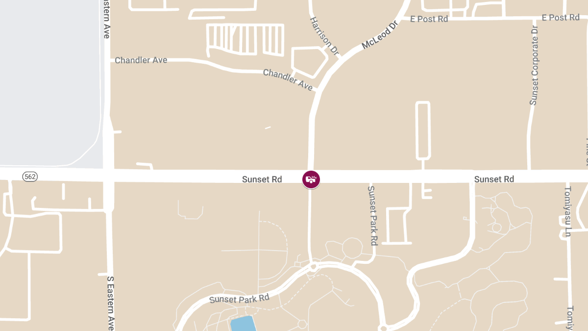 Crash at E Sunset Rd and McLeod Dr Causes Injuries