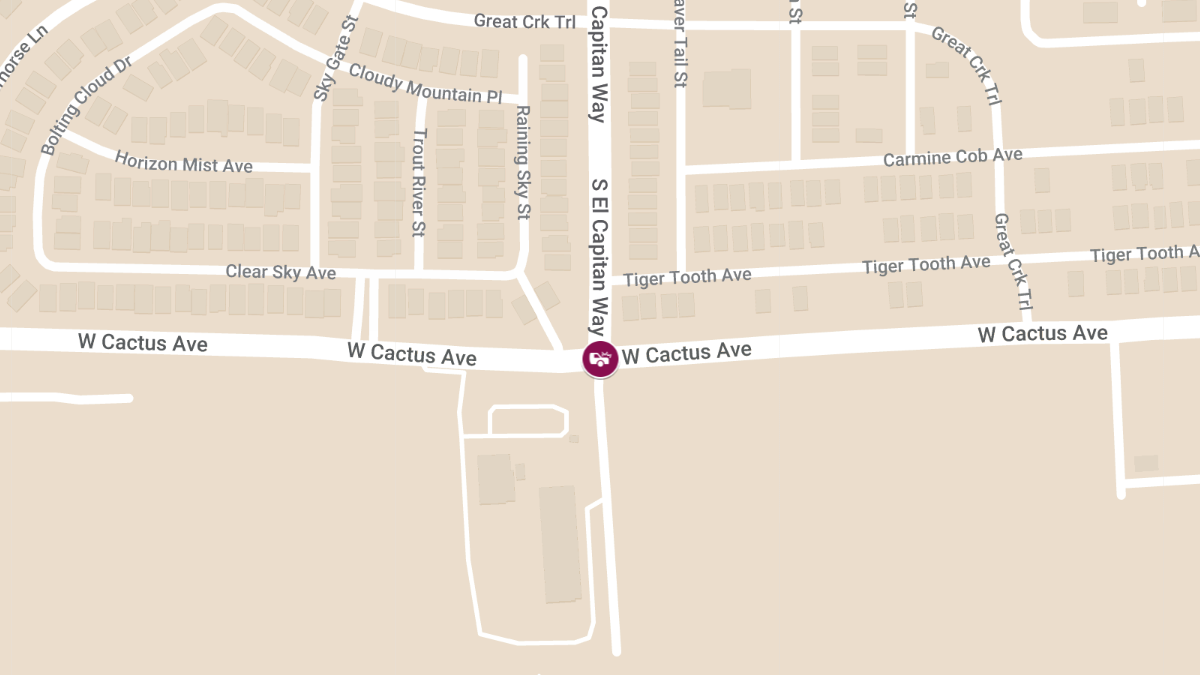 Crash at S El Capitan Way and W Cactus Ave Results in Injuries