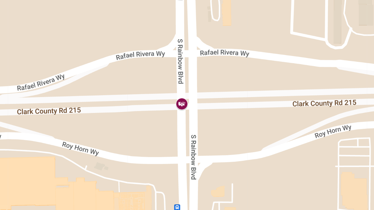 Crash at S Rainbow Blvd & CC215 SBNO Results in Injuries