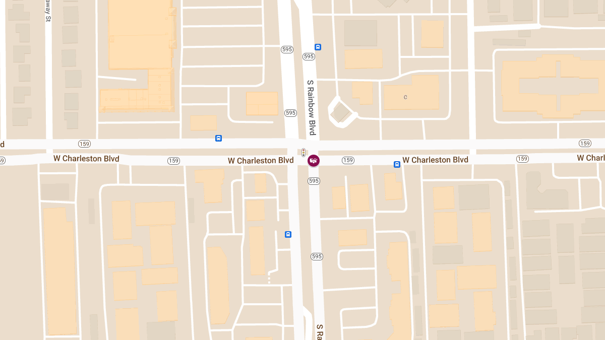 Crash at S Rainbow Blvd & W Charleston Blvd Results in Injuries