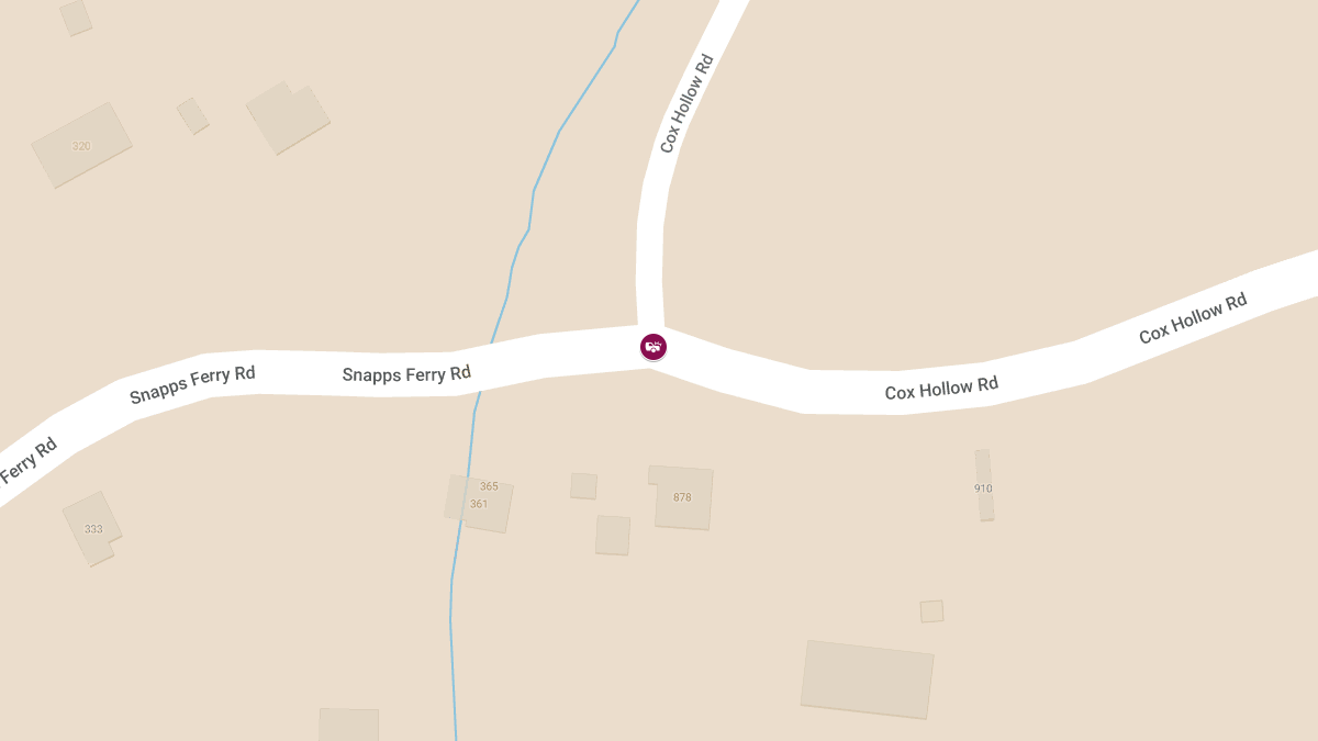 Crash at Snapps Ferry Rd & Cox Hollow Rd Results in Injuries