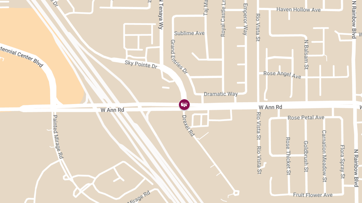 Crash at W Ann Rd and N Tenaya Way Results in Injuries