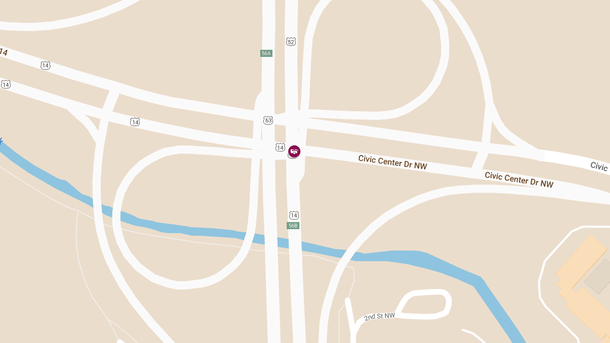 Crash on Civic Center Dr to NB Highway 52 Ramp Causes Injuries