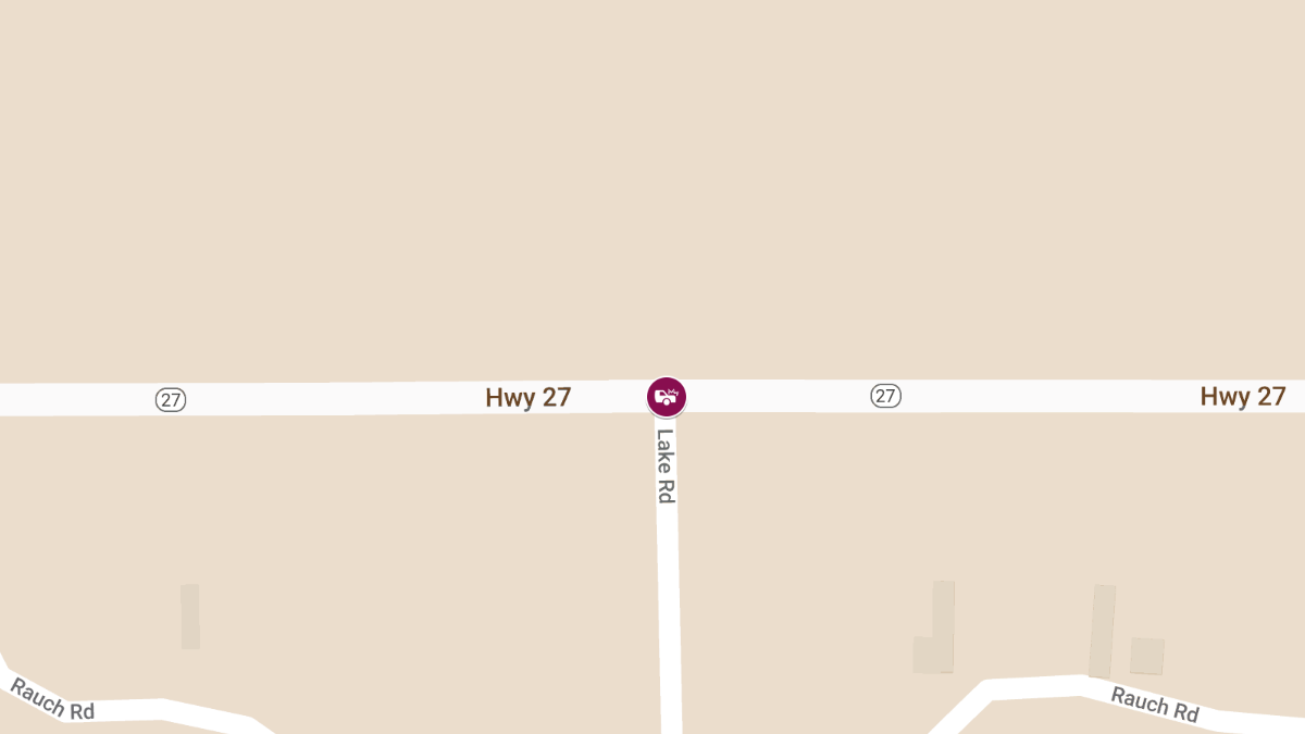 Crash on Highway 27 at Lake Road Causes Injuries